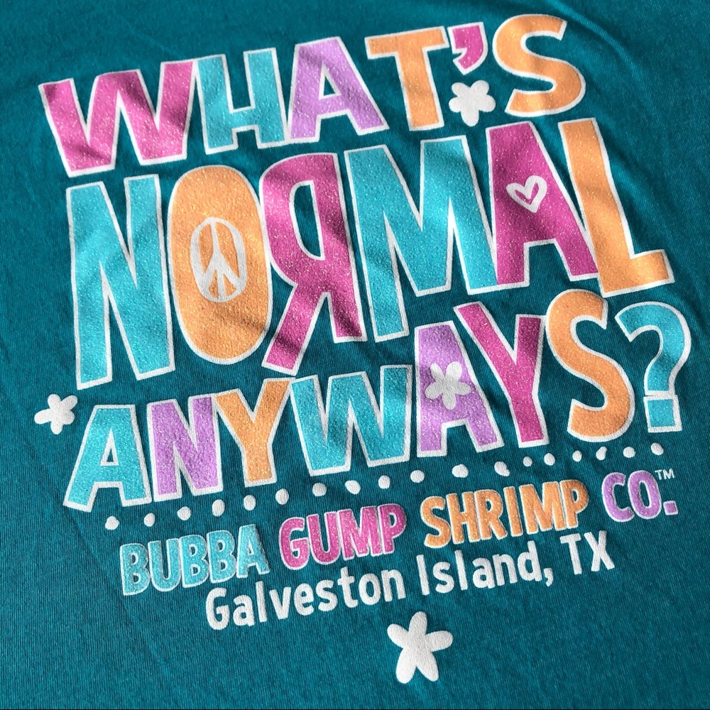 What’s Normal Anyways? Bubba Gump Graphic Tee ~ Girls Size XL 14-16
